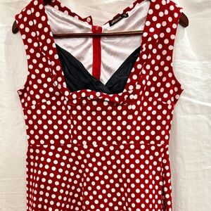NWOT MIUSOL Red Polka Dot Rockabilly Swing Dress 2XL Retro Pin Up Minnie Style